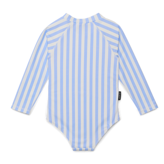 LONG SLEEVE SWIMSUIT Sky Blue Stripe