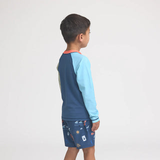 LONG SLEEVE RASH VEST Ocean Colourblock