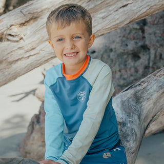 LONG SLEEVE RASH VEST Ocean Colourblock