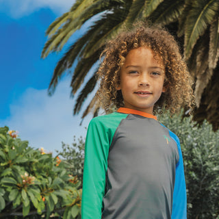 LONG SLEEVE RASH VEST - Seaside Colourblock