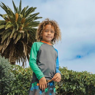 LONG SLEEVE RASH VEST - Seaside Colourblock