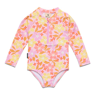 LONG SLEEVE SWIMSUIT - Hibiscus Daze