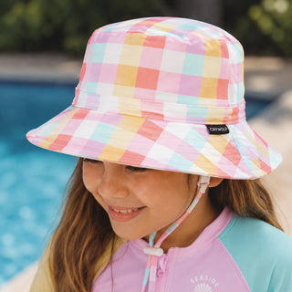 SWIM BUCKET HAT - Pop Gingham