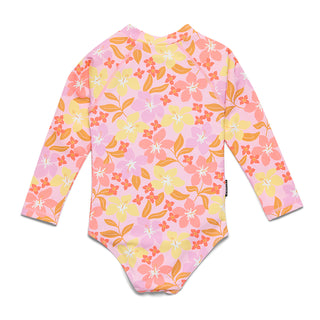 LONG SLEEVE SWIMSUIT - Hibiscus Daze