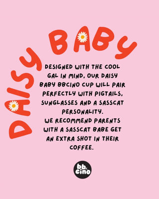 Reusable Babycino Bamboo Cup - Daisy Baby in Pink (120ml)