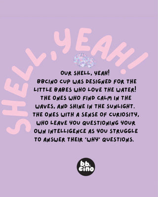 Reusable Babycino Bamboo Cup - Shell, Yeah! (120ml)