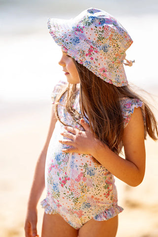 LULA SWIM HAT WITH QUICK RELEASE NECK TIE