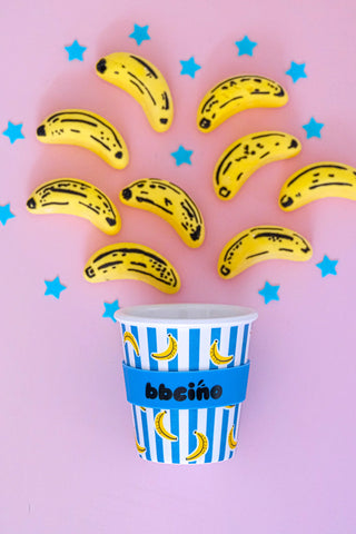 Reusable Babycino Bamboo Cup - Banana-Rama (120ml)