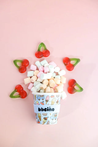 Reusable Bambinocino Bamboo Cup - Scoops in Blue (240ml)