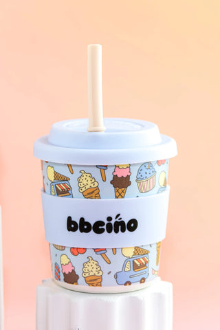 Reusable Bambinocino Bamboo Cup - Scoops in Blue (240ml)