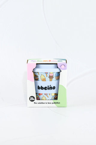 Reusable Bambinocino Bamboo Cup - Scoops in Blue (240ml)