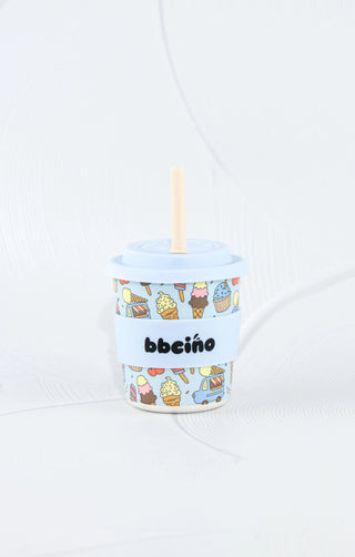 Reusable Bambinocino Bamboo Cup - Scoops in Blue (240ml)