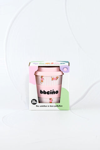 Reusable Bambinocino Bamboo Cup - Dash in Pink (240ml)
