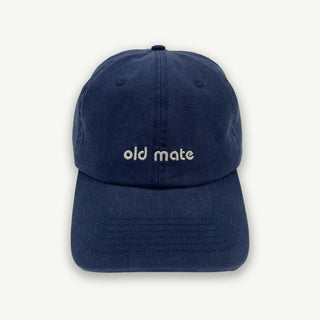 Old Mate Adult Washed Baseball Cap- Navy