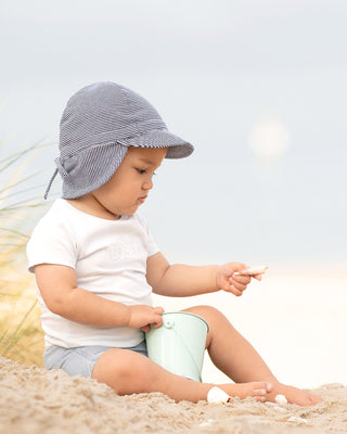 Flap Cap Baby  - Periwinkle