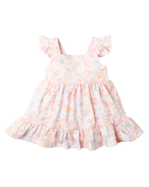 CANDY BLOSSOM PRINT TIERED DRESS