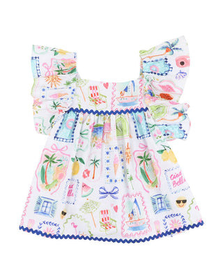 SUMMER VACAY RIC RAC TOP 3-7 YRS