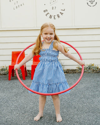 SUMMER VACAY BLUE STRIPE DRESS 3-7 YRS