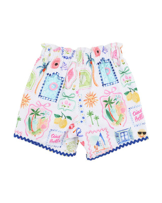 SUMMER VACAY RIC RAC SHORTS 3-7 YRS