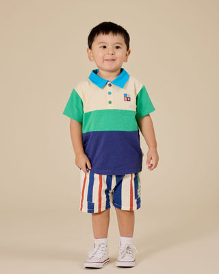 LEWIS COLOUR BLOCK POLO SHIRT