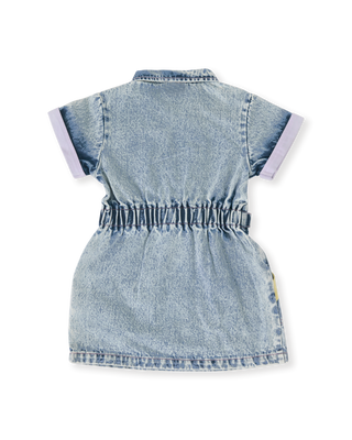 PASTEL POP PIPER DENIM BELTED DRESS