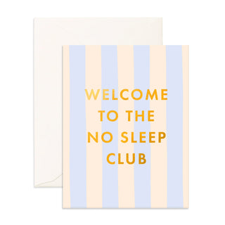 No Sleep Club Blue Greeting Card