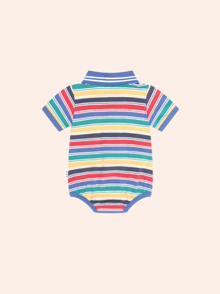 VINTAGE STRIPE HUX POLO ROMPER