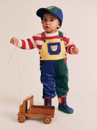 COLOUR BLOCK CORD OVERALLS