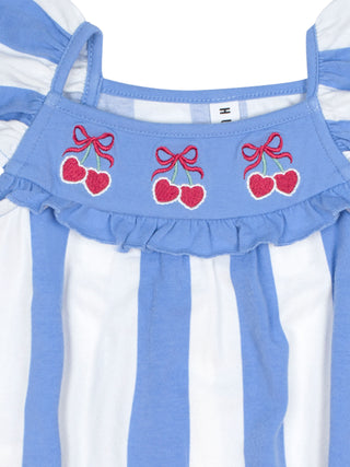 Seaside Cherry Stripe Playsuit