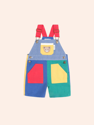 COLOUR BLOCK POCKET SHORTALL