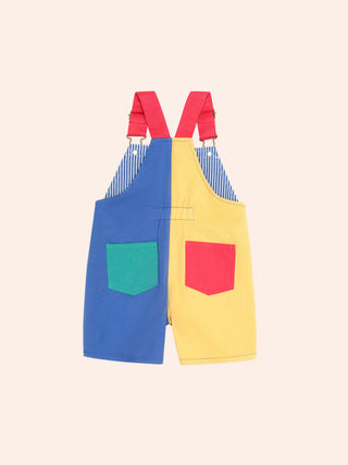 COLOUR BLOCK POCKET SHORTALL