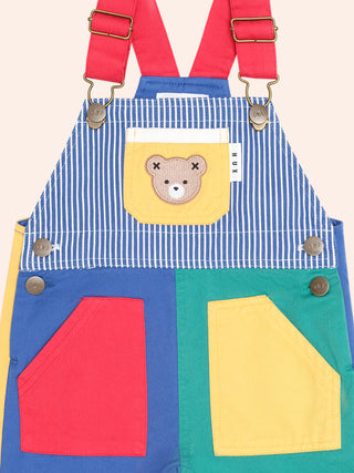 COLOUR BLOCK POCKET SHORTALL