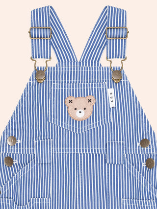 COBALT STRIPE CARPENTER SHORTALL