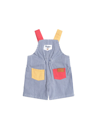 Classic Stripe Short Overalls