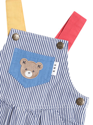 Classic Stripe Short Overalls