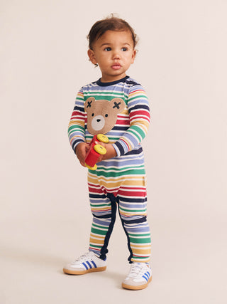 VINTAGE STRIPE HUXBEAR ROMPER