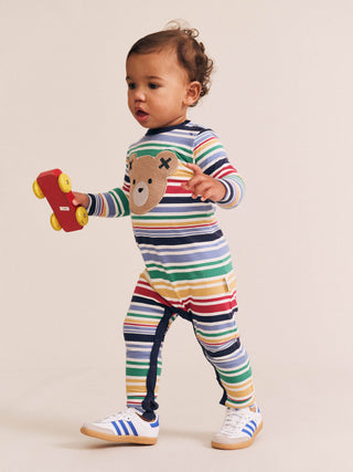VINTAGE STRIPE HUXBEAR ROMPER