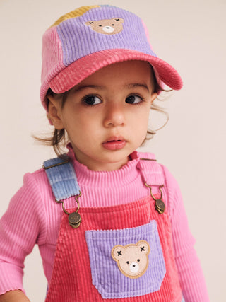 COLOUR BLOCK GIRL CORD OVERALLS