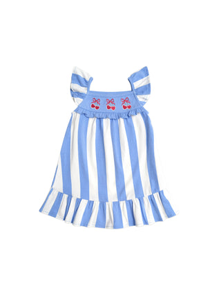 Seaside Cherry Stripe Dress