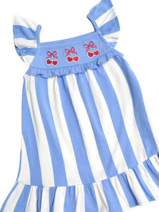 Seaside Cherry Stripe Dress
