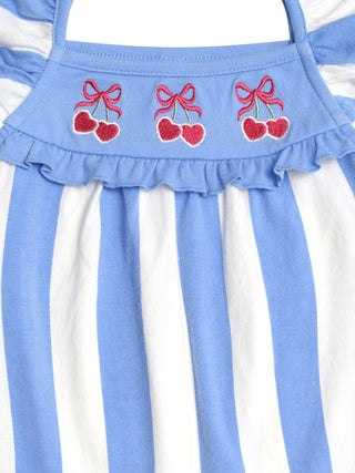 Seaside Cherry Stripe Dress
