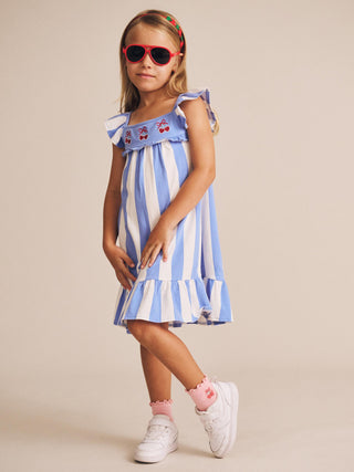 Seaside Cherry Stripe Dress
