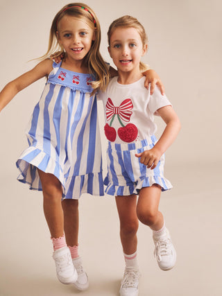 Seaside Cherry Stripe Dress