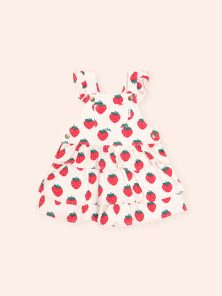 STRAWBERRY TIERED PINAFORE