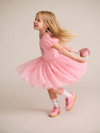 MAGICAL UNICORN PUFF SLV TULLE DRESS