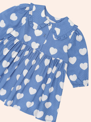 FRILL HEART COLLAR DRESS