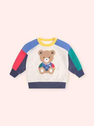 COLOUR BLOCK SITTING HUX SWEATSHIRT