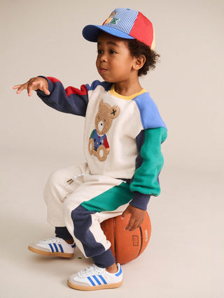 COLOUR BLOCK SITTING HUX SWEATSHIRT