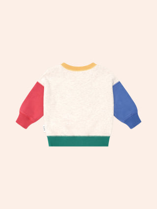FURRY HUXBEAR COLOUR BLOCK SWEATSHIRT