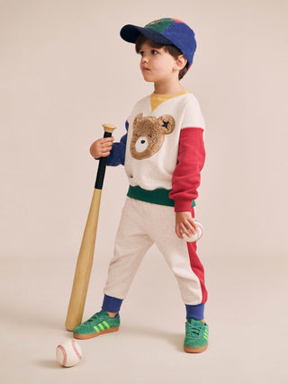 FURRY HUXBEAR COLOUR BLOCK SWEATSHIRT